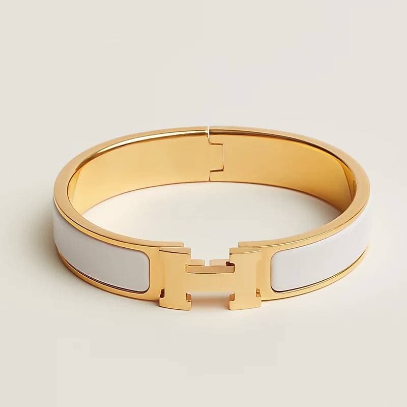 Bracelet Clic H largeur 12mm bracelet classique en alliage émail fin cadeau d'anniversaire festif
