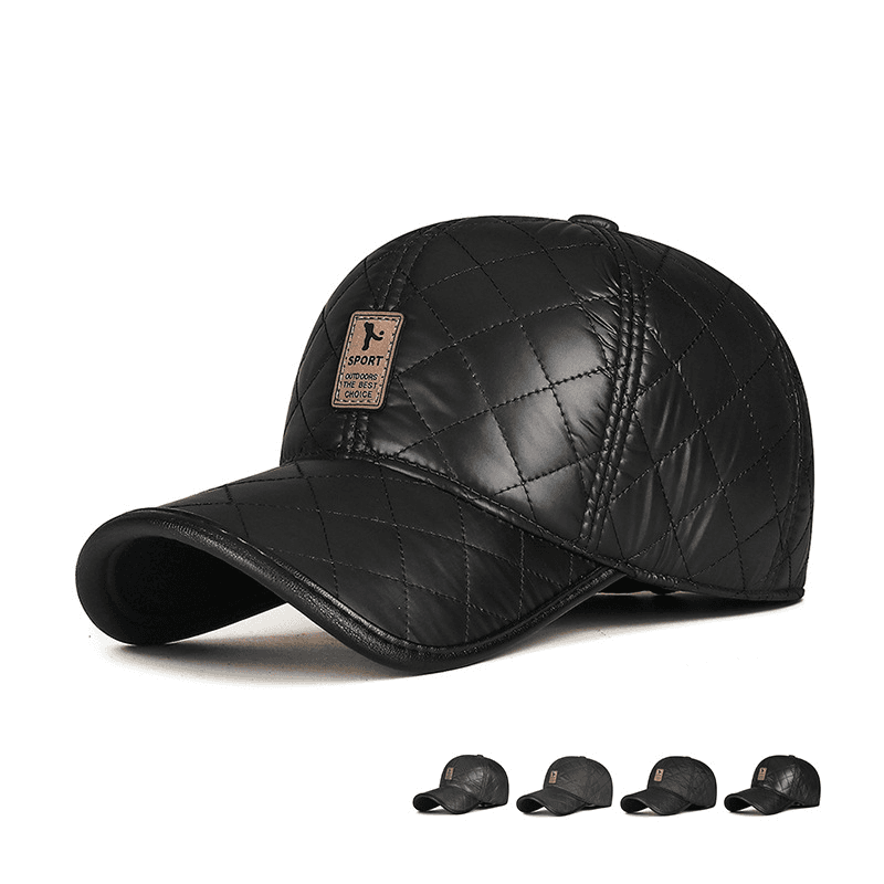 Men's Hat Middle-aged And Elderly Autumn And Winter Warm Cap Cold And Windproof Baseball Cap Cotton Plus Velvet Thickened Ear Protection Cap