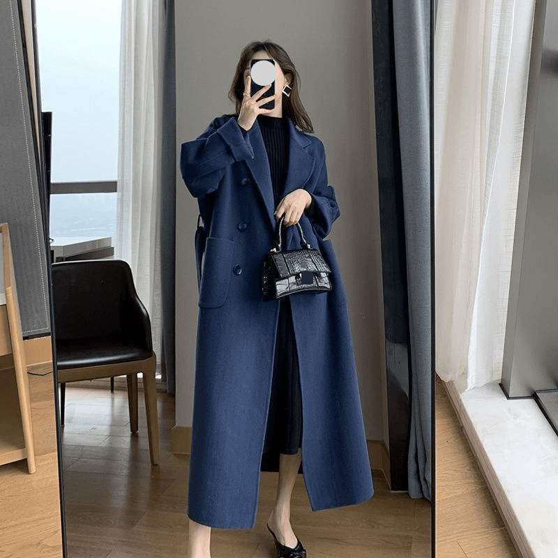 Women's Clothing New Woolen Coat For Women, Medium And Long, Fat MM, Slim, Loose, High End, Fashionable, Over Knee, Large Size Women's Woolen Coat