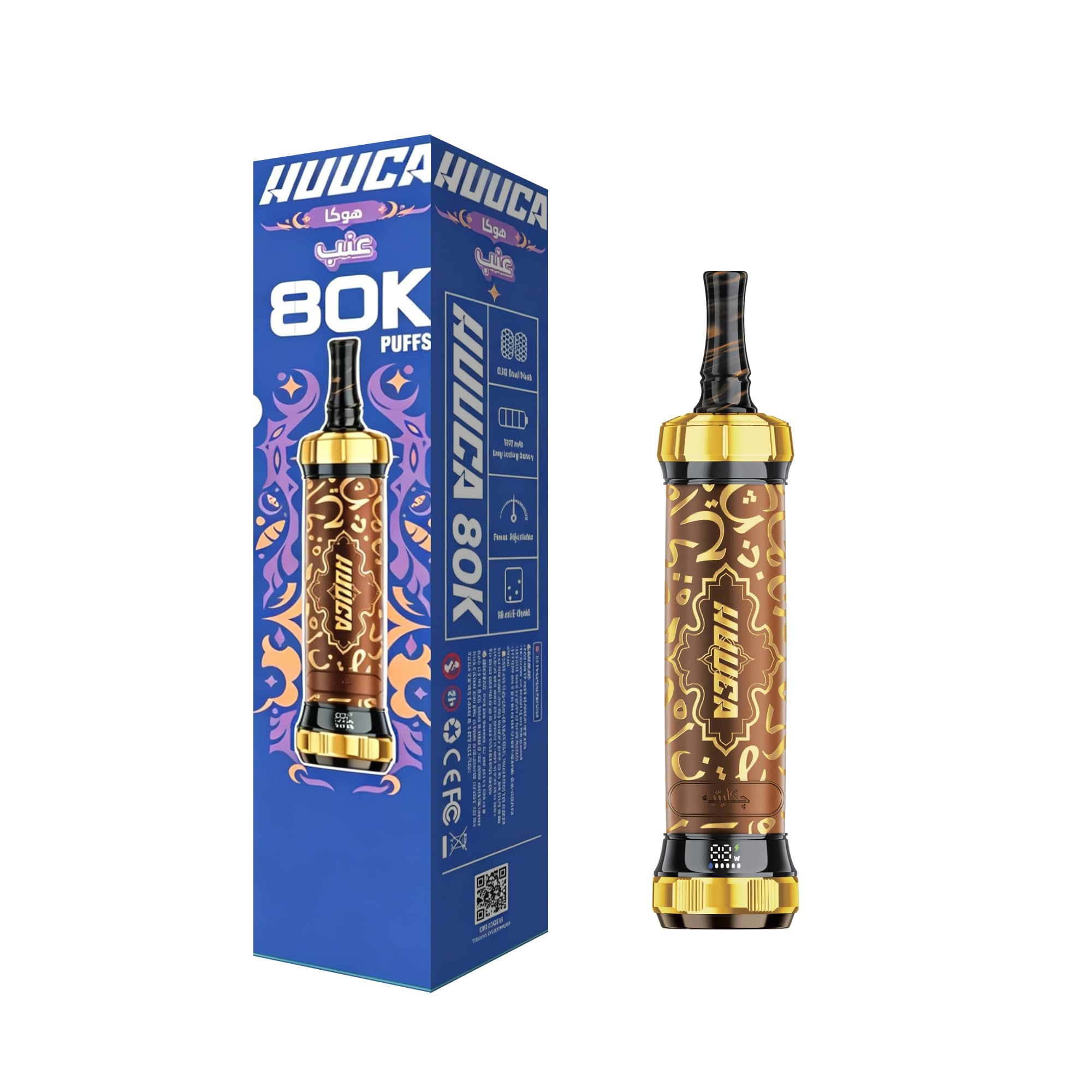 HUUCA 80K 80 000 bouffées 3 mg DTL Vape jetable 30 ml 1500 mAh