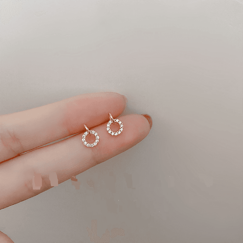 Circle earrings for women, niche design, summer geometric earrings, gold, simple internet celebrity earrings, new styles