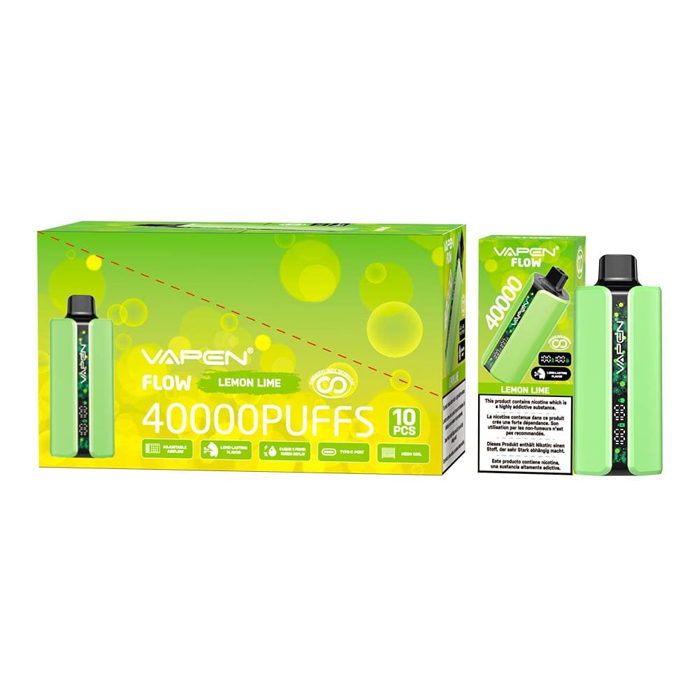 10pcs Vapen Flow 40000 Puffs Stylo Vape Jetable E-cig Mesh PRO Saveurs 40K 30K 50K Vapes Bar Elf Cigarette Électronique TECHNOLOGIE DE GOÛT CONSTAN