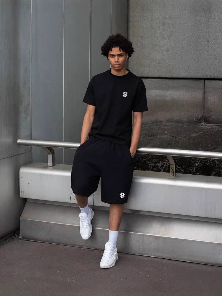 Men's Clothing Youth Sports Suit Men's Summer New Style Short Sleeved T Shirt Casual Shorts Men's Summer Wear Two Pieces