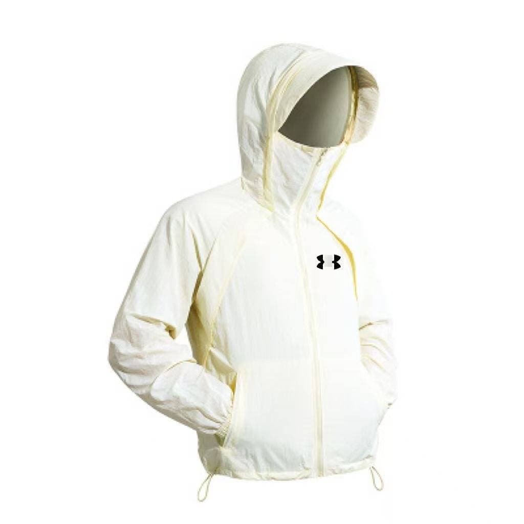 Veste coupe-vent légère à capuche pour homme Un....der Ar....mour, séchage rapide, imperméable, fermeture éclair intégrale, idéale pour la co