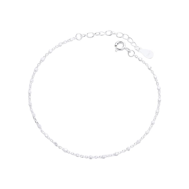 Women's Jewelry 925 Sterling Silver Small Square Chain Bracelet Simple Niche Design Fashion Personality Student Girlfriend Bracelet