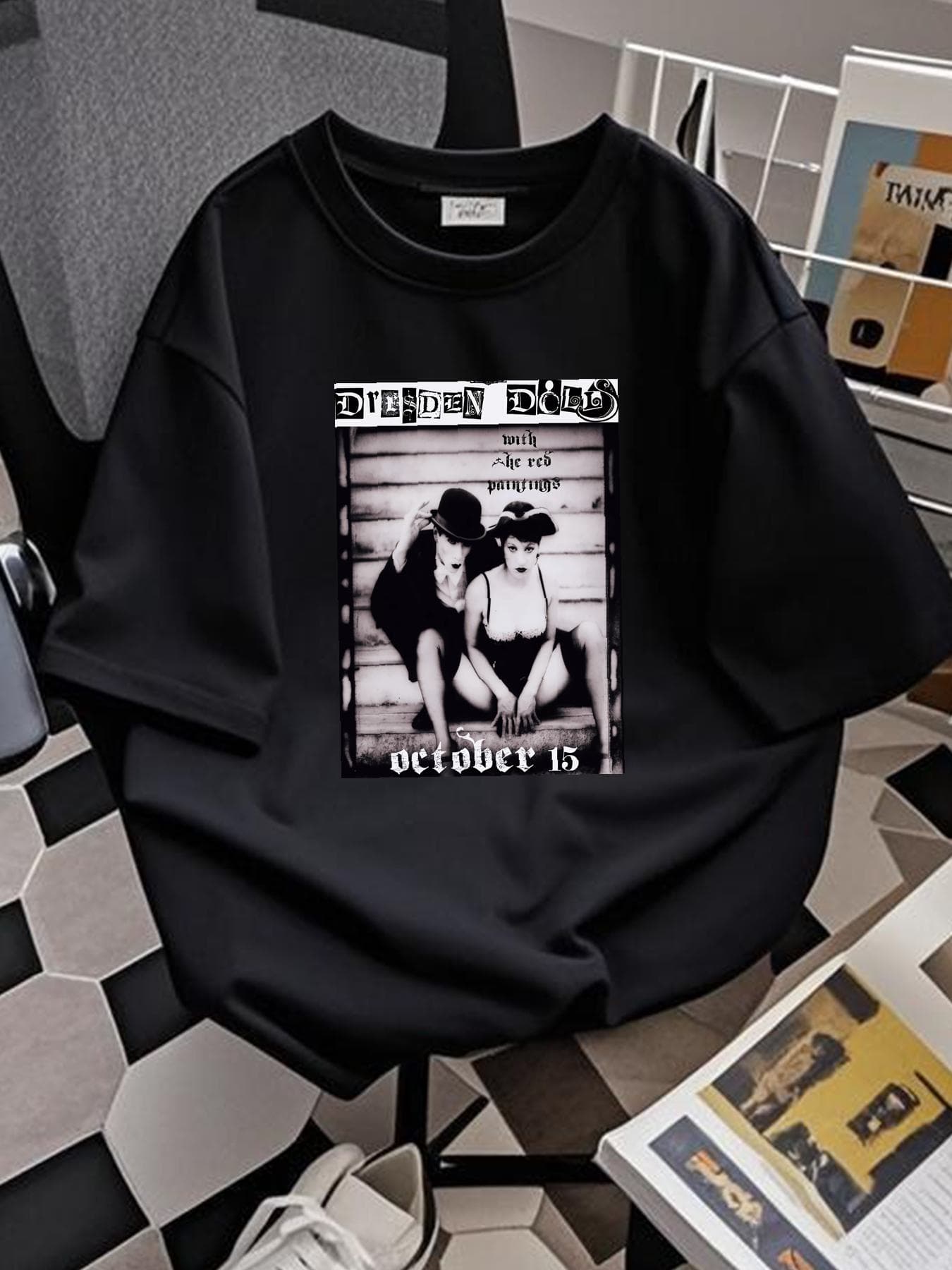 The Rise And Times Of The Dresden Dolls Cotton All Size Black Men Shirt NE743 Designer Clothes Streetwear Stretched Versatile Homme Stylish