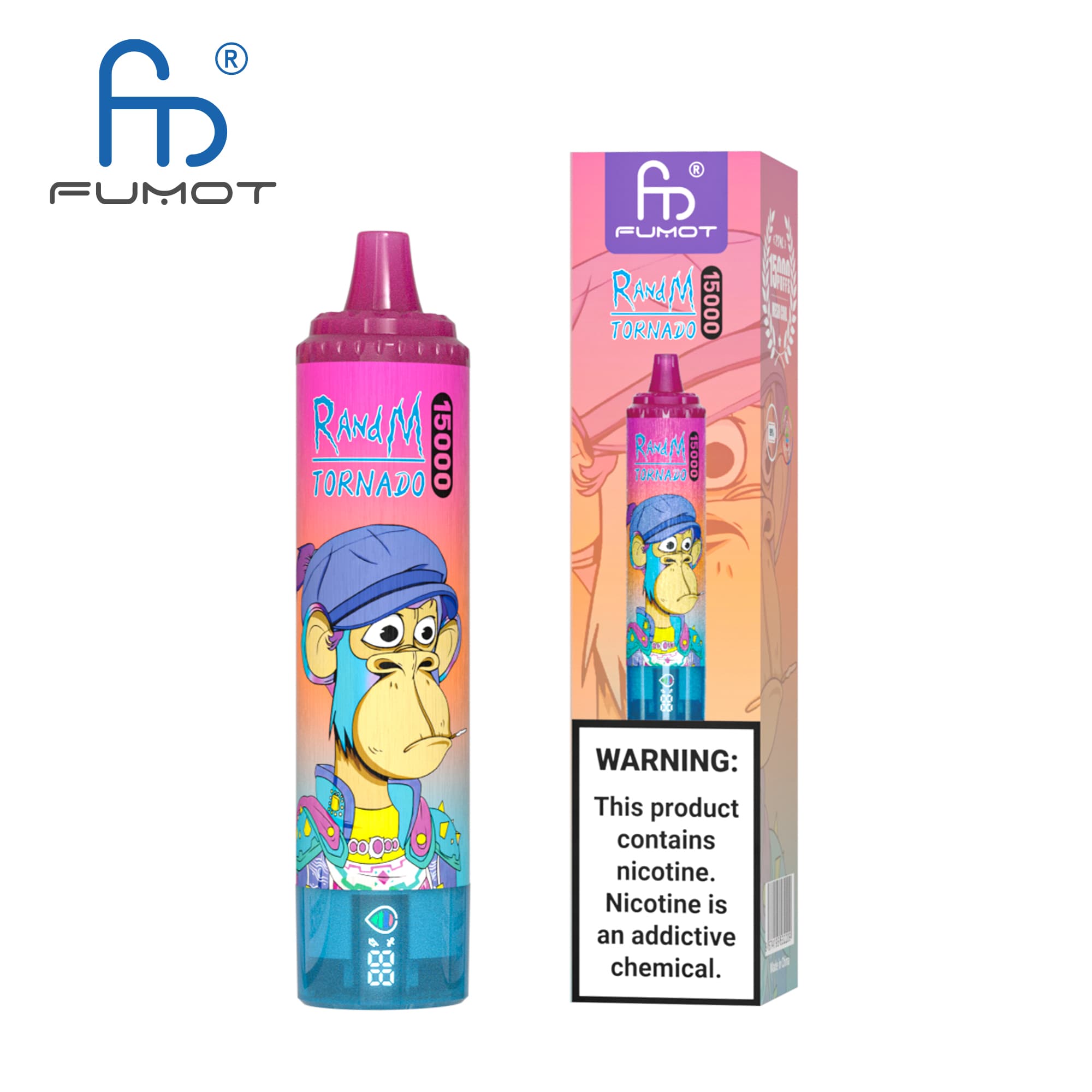15PCS 15000 Puffs RANDM TORNADO Fraise Kiwi Saveur Fruitée Jetables Vape Cigarettes Électroniques Appareil Kit De Démarrage