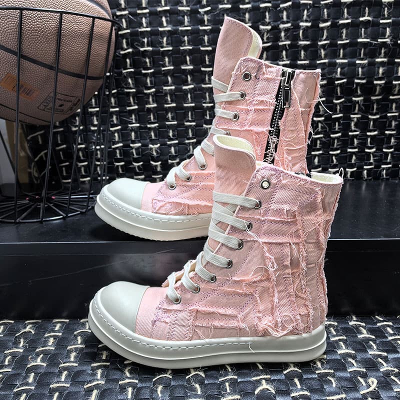 New Casual RO 3D Sole Milk Fragrant High Top Canvas Versatile Board For Men Women, Breathable And Worn-Out Beggar Shoes