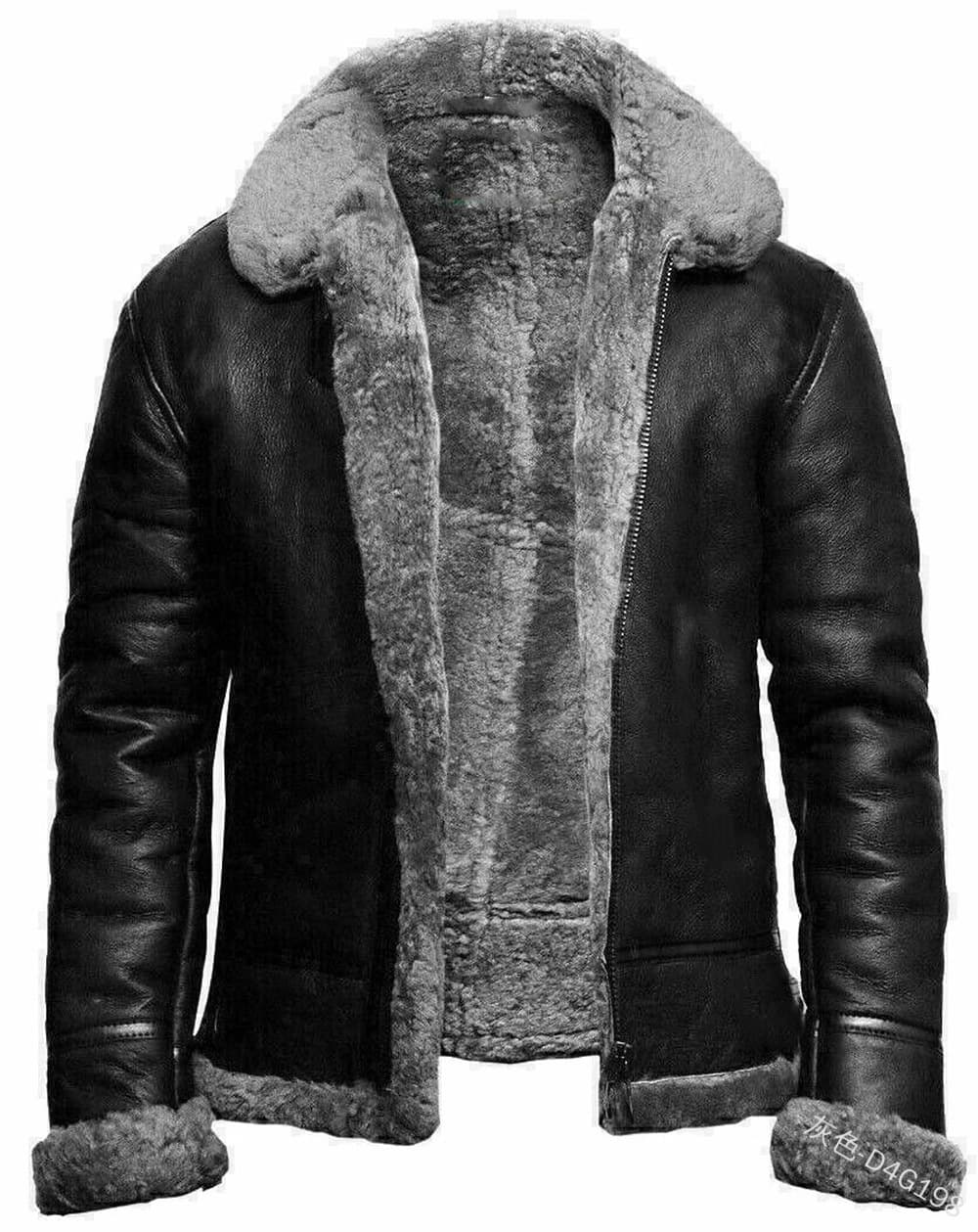 Veste en fourrure épaisse pour homme, une pièce, 2023
