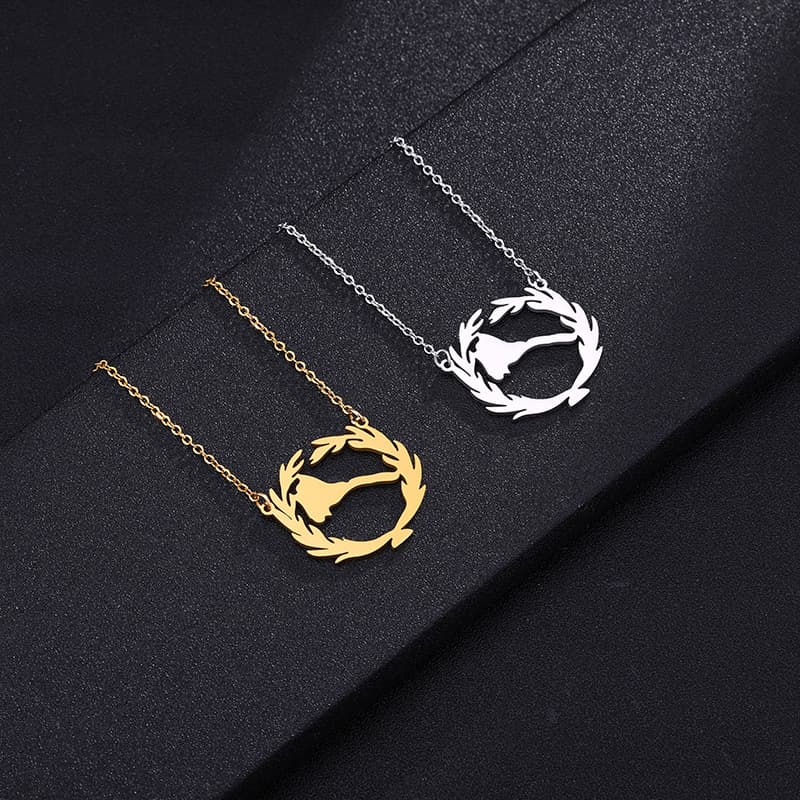 African Eritrea Map Pendant Necklace Men and Women Stainless Steel Accessories