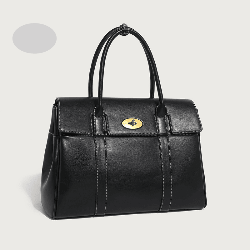 Sac à main pratique en cuir tanné végétal, collection 2024, style rétro texturé, bandoulière simple et grande capacité.