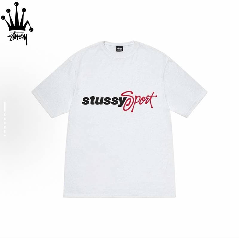Stussy Sport Printed Cylindrical Short Sleeved T-shirt Made Of Pure Cotton Fabric For Both Men And Women