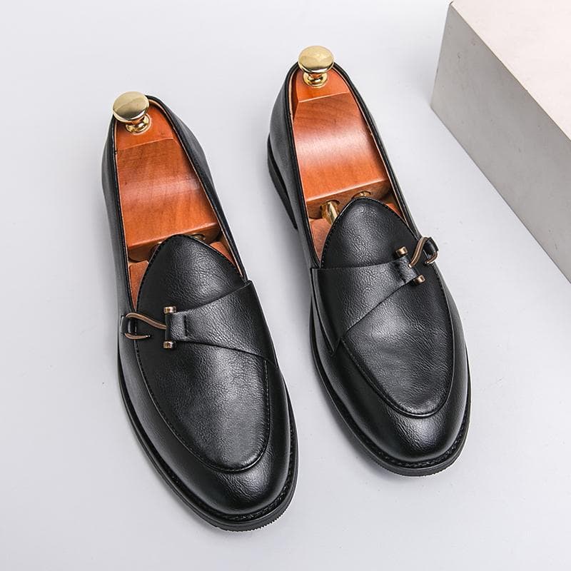 Men's In Plus Size, New Casual Leather Shoes, Fashionable Foot Covers, Loafers, Korean Version, Pointed Hairstyle,