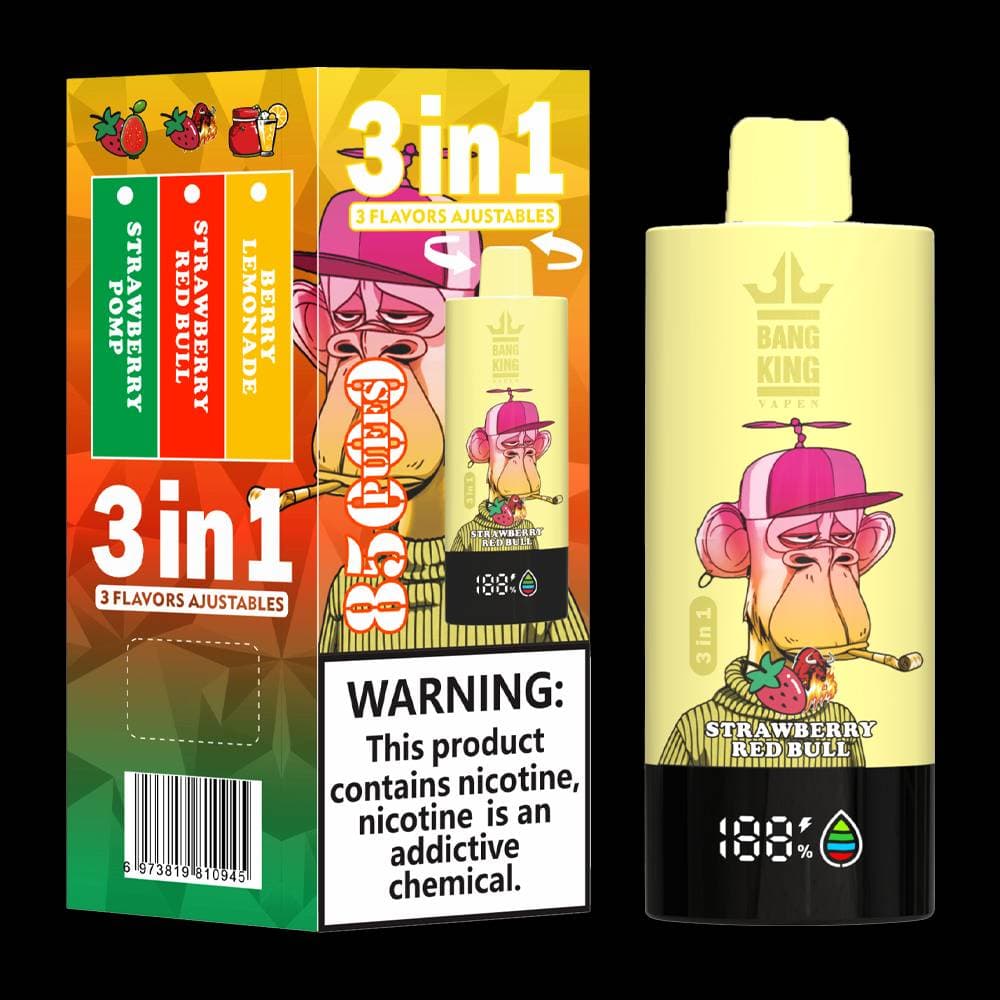 BangKing 85000 Vape jetable Puff 85k 3 en 1 avec écran LCD (lot de 3)