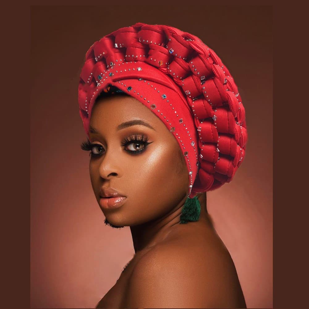 Muslim Hat Muslim Hijab Adjustable Space Layer Braid Hat Hot Drill African Hat Auto Gele Indian Hat Fashion