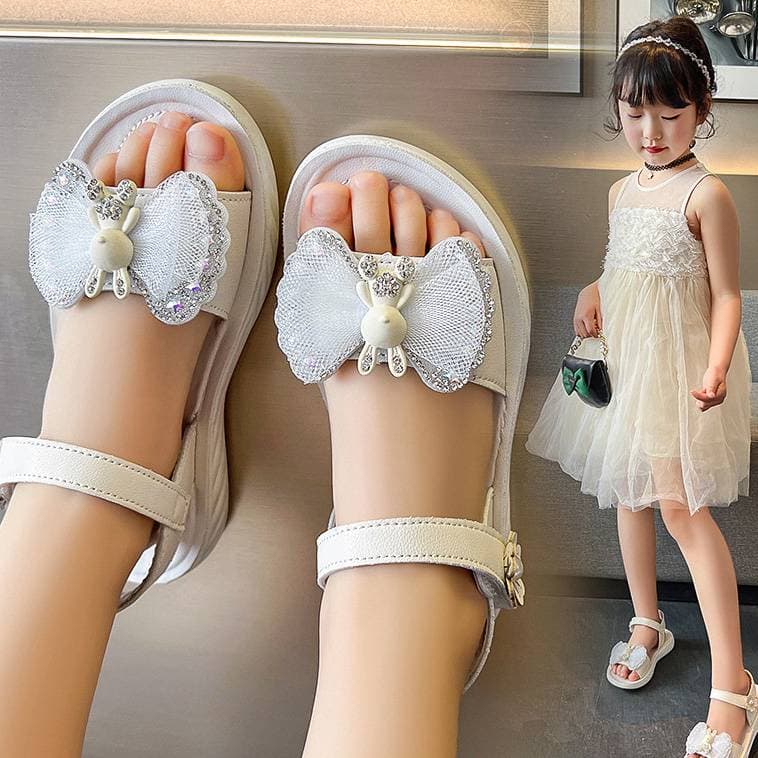 Children's Shoes Princess Sandals Summer Girls Shoes Girls Baby Sandals Soft Sole Fashionable Crystal Rhinestones