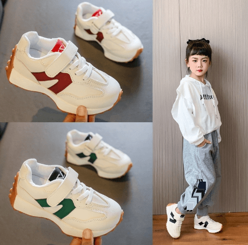 Children's Sports Shoes - Spring 2025 New Style - Boys' Anti-Slip Sports Shoes For Kids, Girls' Student Fashionable White Sneakers