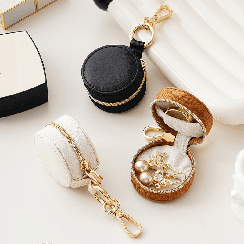 Portable Mini Jewelry Box Simple Jewelry Box Travel Bag Pendant Earring Ring Storage Box