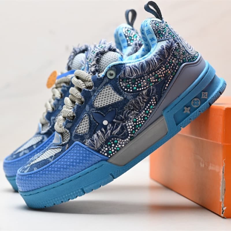 Baskets montantes Lujia, chaussures de sport tendance à imprimé diamant, style couple, tendance et polyvalentes, pour hommes