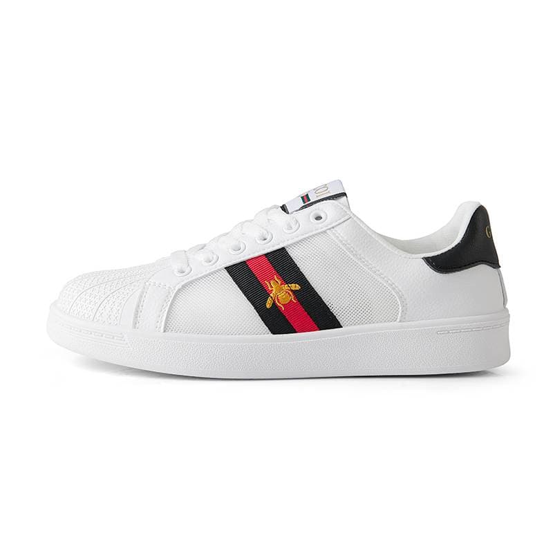 Chaussures décontractées respirantes à motif coquille et petite abeille, semelle confortable et tige tendance