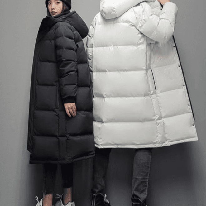 Women's Clothing Winter women's long cotton coat couple simple fashion hooded jacket Chinese opera school uniform