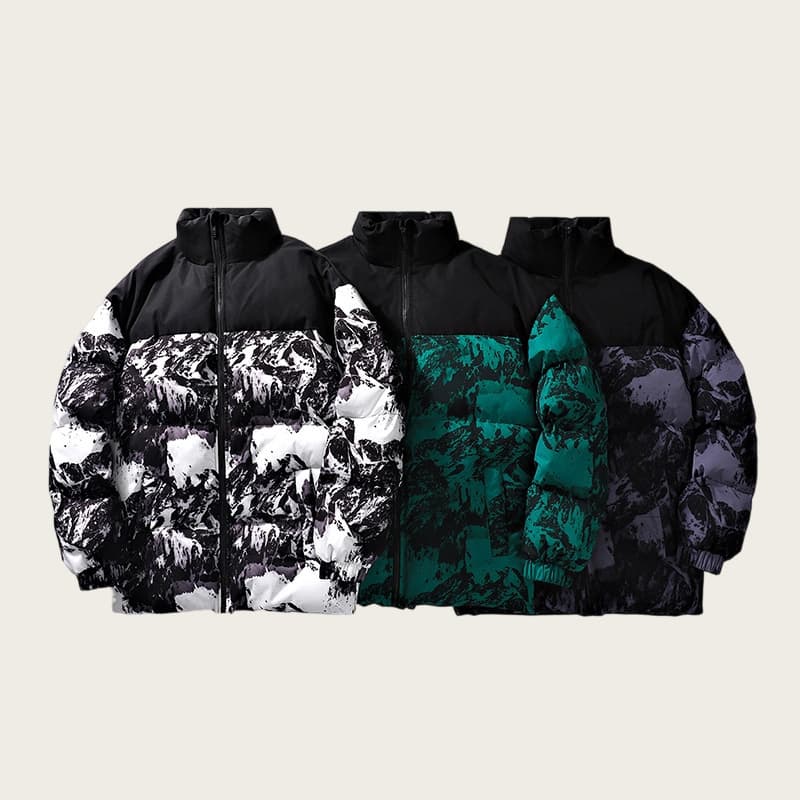 ​Unisex Stand Collar Quilted Jacket - Winter Windproof Lightweight Padded Coat With Side Pockets (White/Grey/Green)​