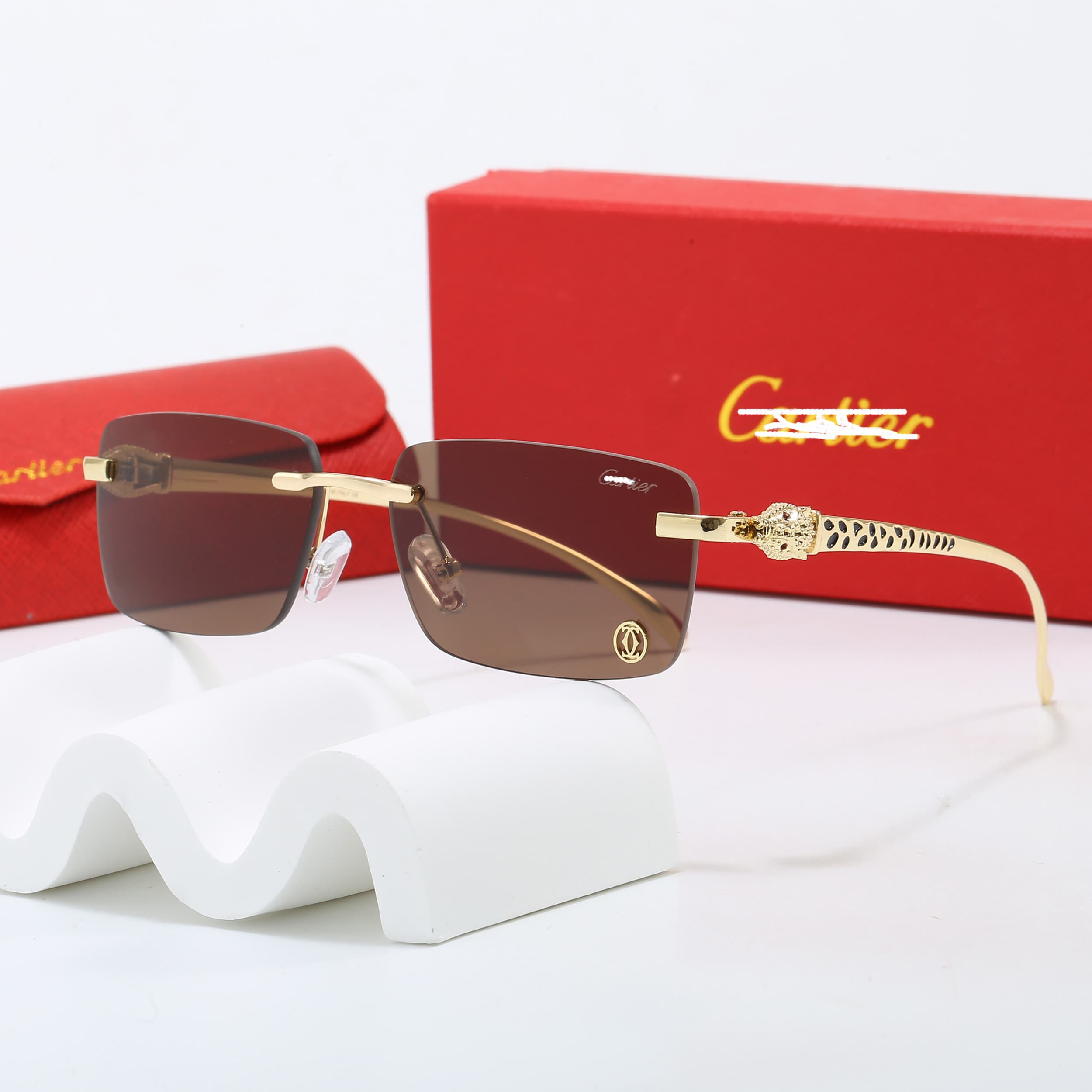 Lunettes de soleil tendance pour hommes et femmes, modèle sans monture, très populaires en extérieur.