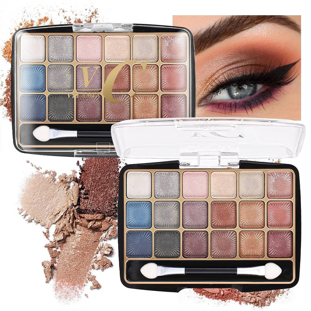 18 colors High Pearl Fine Shimmer Eyeshadow tray Smoky eye shadow