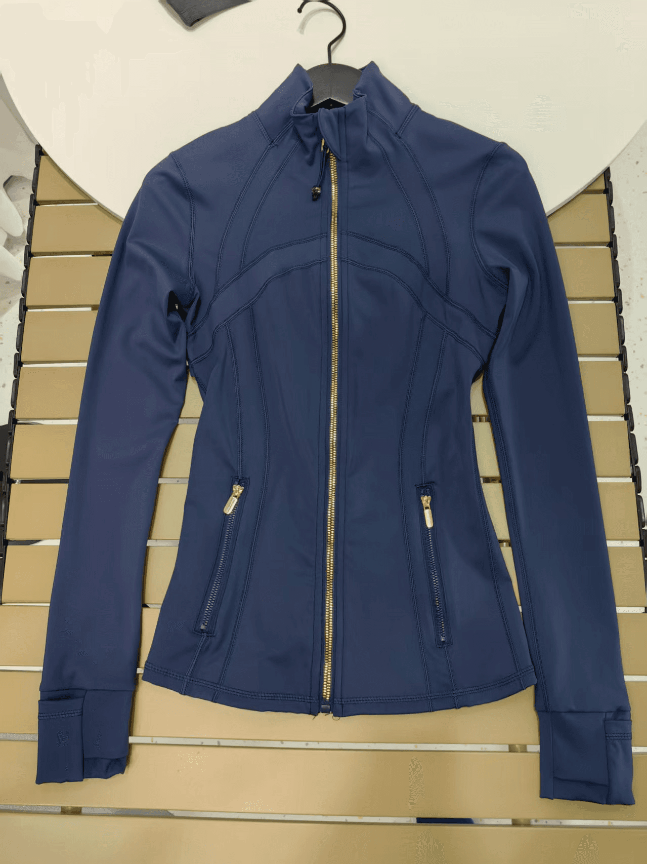 Women's Slim-Fit Gold-Zip Define Jacket Yoga Hoodie With Moisture-Wicking Fabric UPF Protection And Rose Gold Accents 7 Colors S-XXL