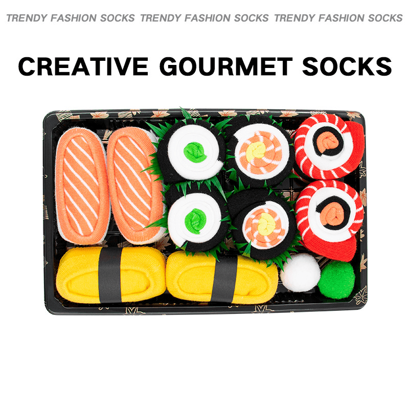 Socks trendy socks mid tube combed cotton socks Christmas gift box high top couple casual socks