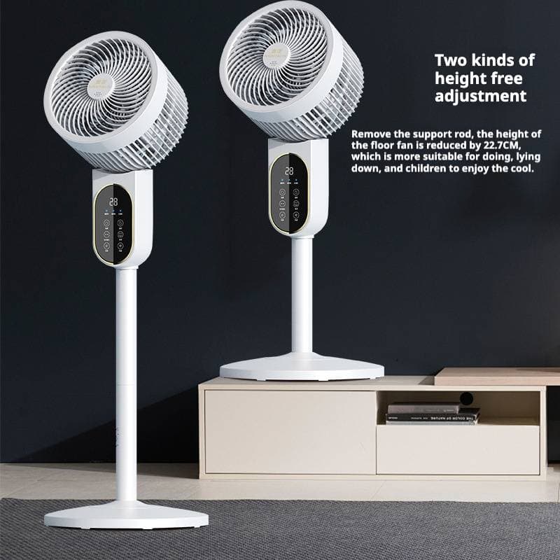 Remote Control Oscillating Fan - Dual Use Standing & Desk Fan With Quiet Air Circulation For Home