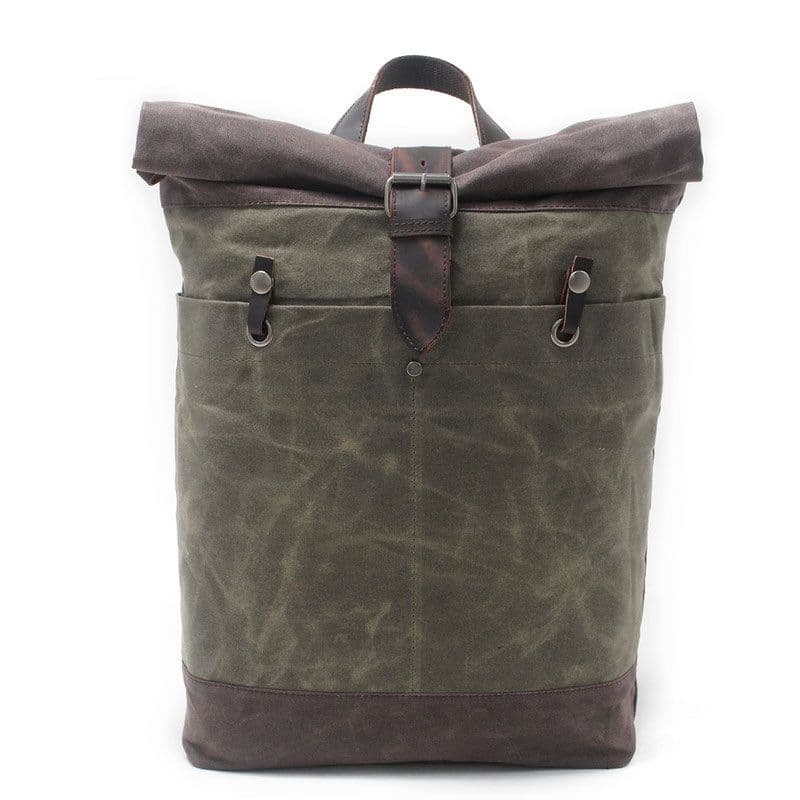 Suitable For All Seasons Color-Block Travel Men, Large Capacity Expandable Backpack For Women, Outdoor Business Trip Waterproof Canvas Hiking Bag