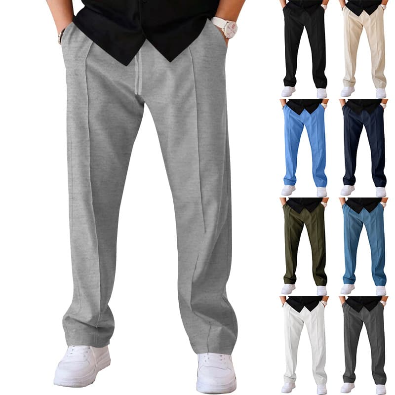 Men's Clothing Men's Sports Pants Casual Pants Men's Solid Color Versatile Fashion Straight Pants Slim Fit