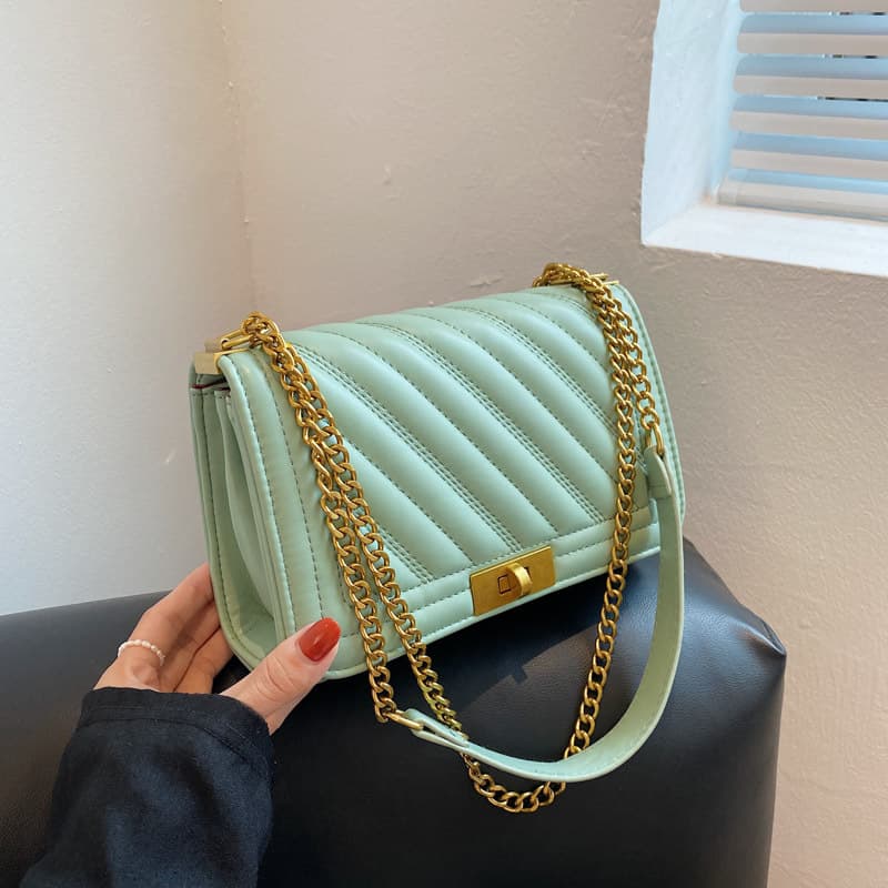 2024 new summer fashion fragrant style women's diamond grid chain shoulder crossbody small bag