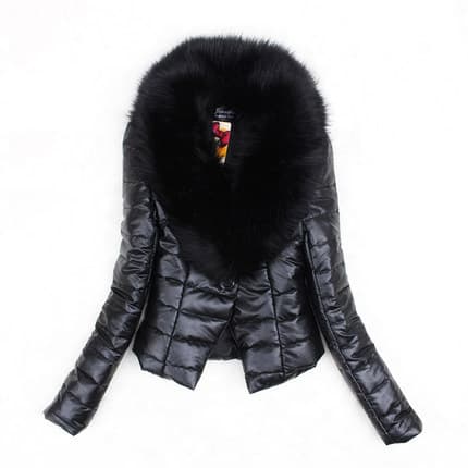 Women's faux fur coat in autumn and winter Women's short pu fur fox fur plus cotton coat
