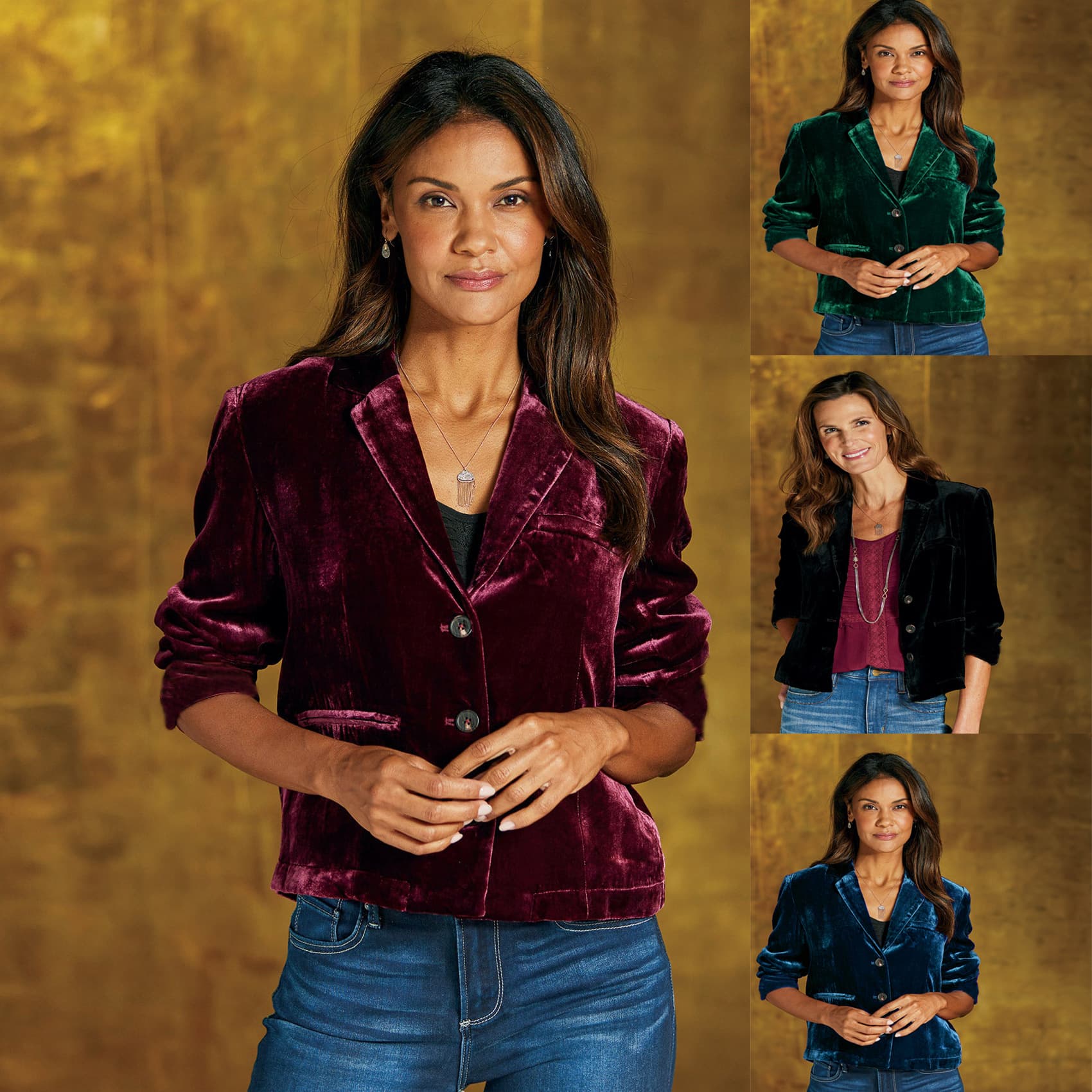 European And American Gold Velvet Short Tops For Women 2025 New Retro Coat Shirt Casual Jacket