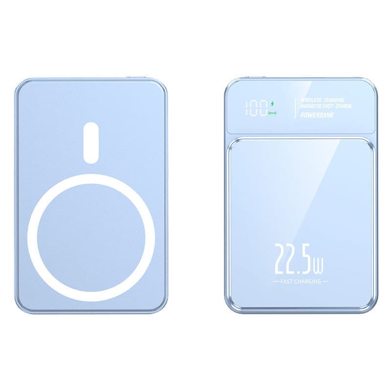 Batterie externe magnétique sans fil à charge rapide, ultra fine, portable, 20 000 mAh
