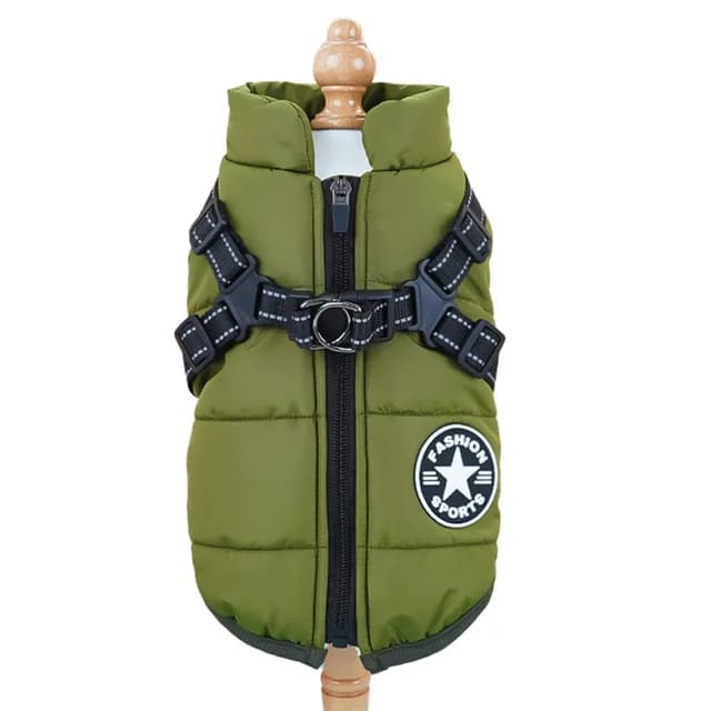 Veste pour grand chien de compagnie avec harnais, vêtements d'hiver chauds pour chien pour labrador, manteau imperméable pour gros chien, tenues po