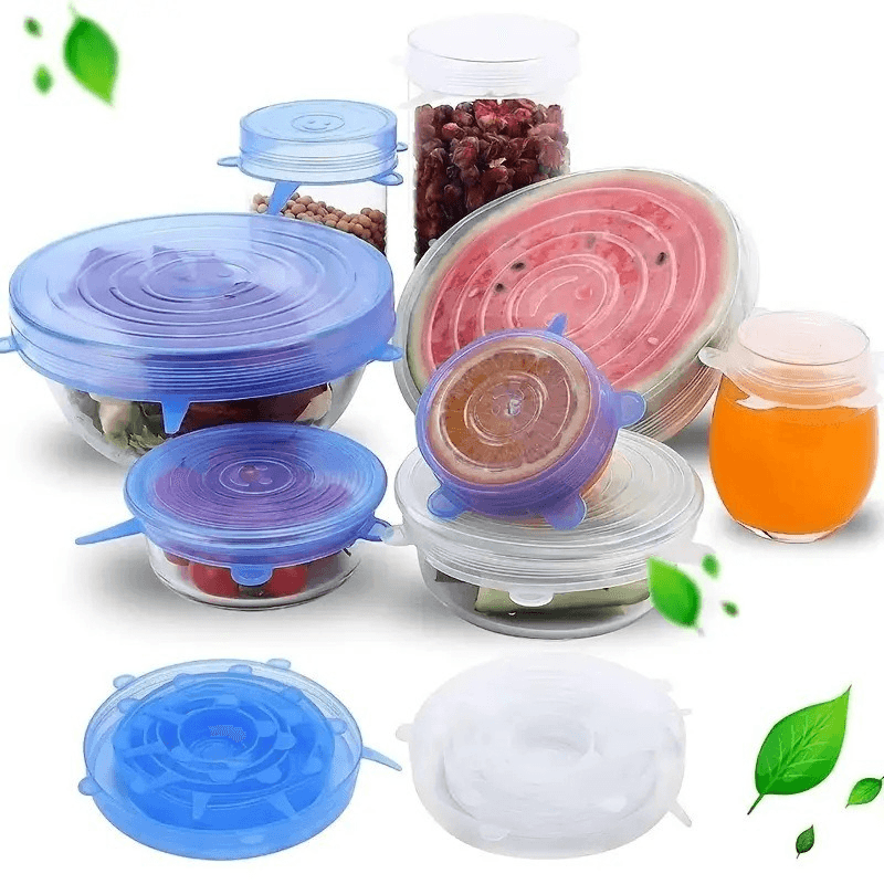 silicone food fresh-keeping cover six-piece round glass bowl cover refrigerator sealed fresh-keeping film manufacturers batch