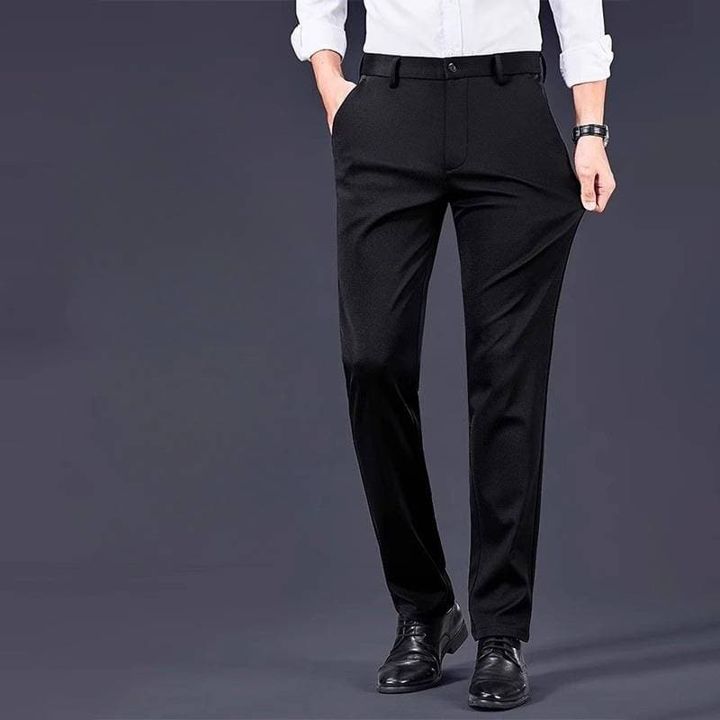 Men's Clothing Men's Straight Suit Trousers Men's Business Men's Trousers Black Slim Men's Formal Casual Trousers