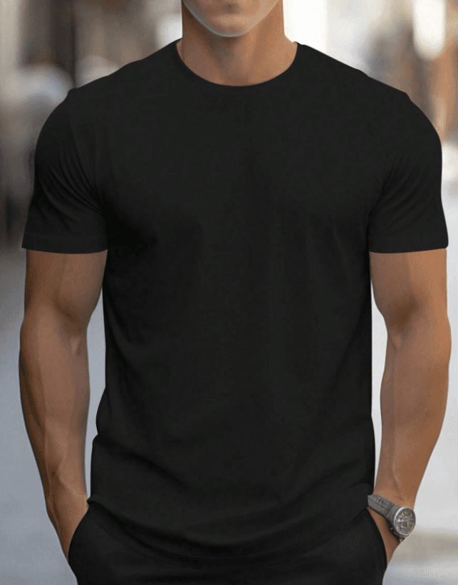 Men's High-quality Round-neck Pullover Short-sleeved T-shirt