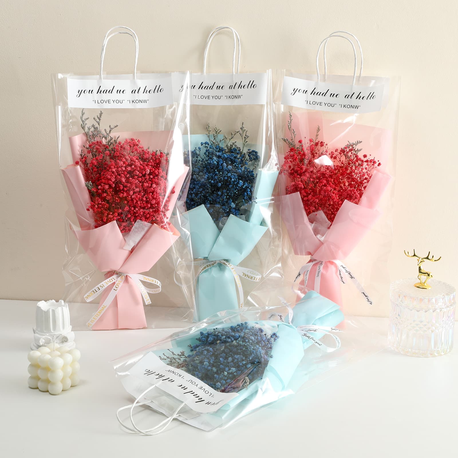 Party Supplies Immortal Soap Flower Baby's Breath Dried Flower Sunflower Creative Valentine's Day Gift Goddess Day Mother's Day Bouquet