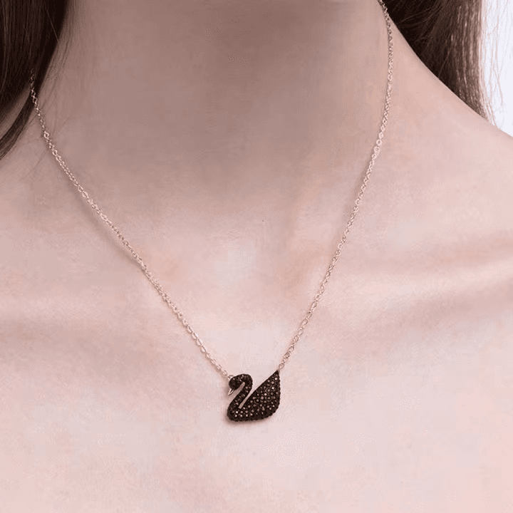 SwarovskiBlack SWAN (large) ICONIC SWAN Women's Necklace Fashion Gift