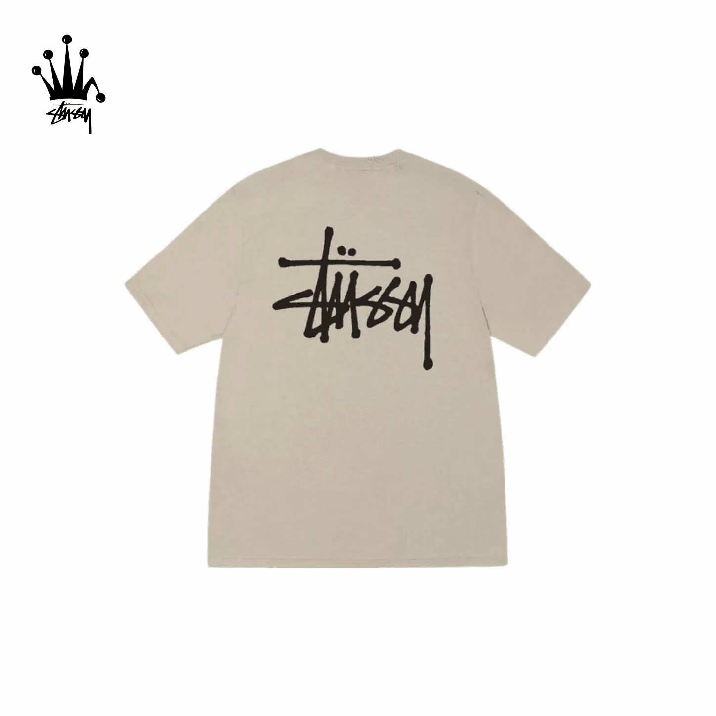 Stussy SS23 Basic StÜSsy Tee Letter Logo Printed Round Neck Hooded Short Sleeve T-shirt For Couples