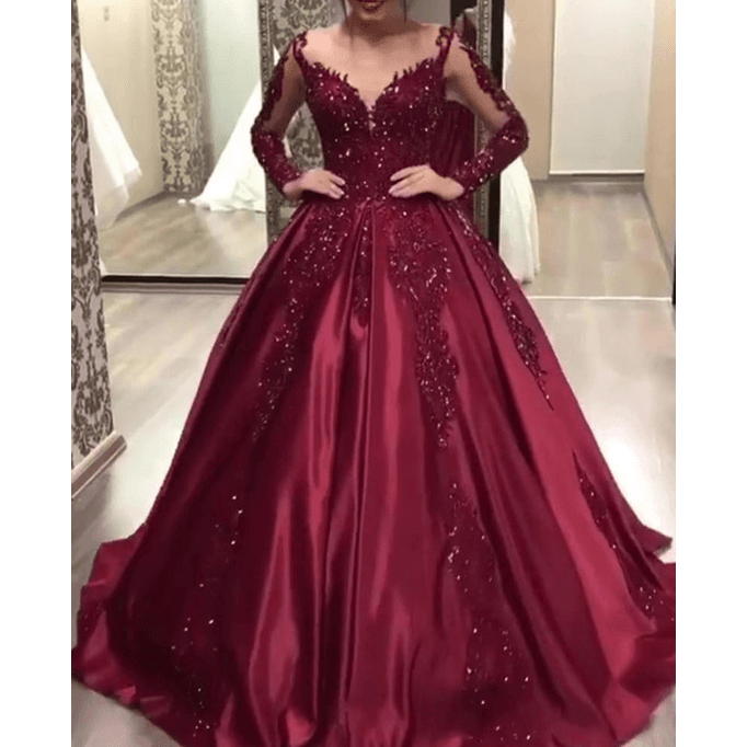 Women's Lace Swing Sexy Long Trailing Banquet Evening Dresses