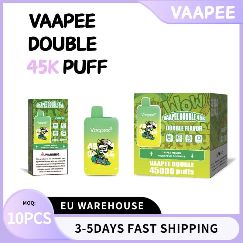 Vape jetable 45 000 bouffées Vaapee Double Flavors 45 000 bouffées Vape Pod 0 % 2 % 3 % 5 % Nic Vape Allemagne