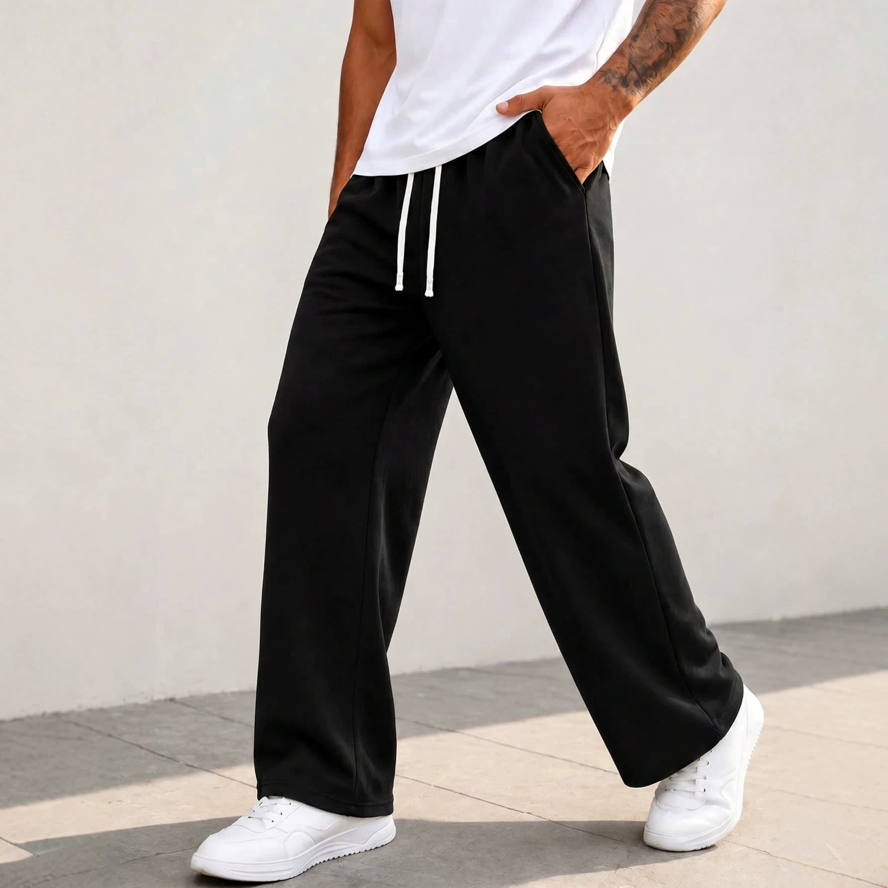 Men's Clothing Men's Stylish Straight Leg Casual Pants Durable Quick Drying For Commuting Sports Outdoor Activities And Jogging