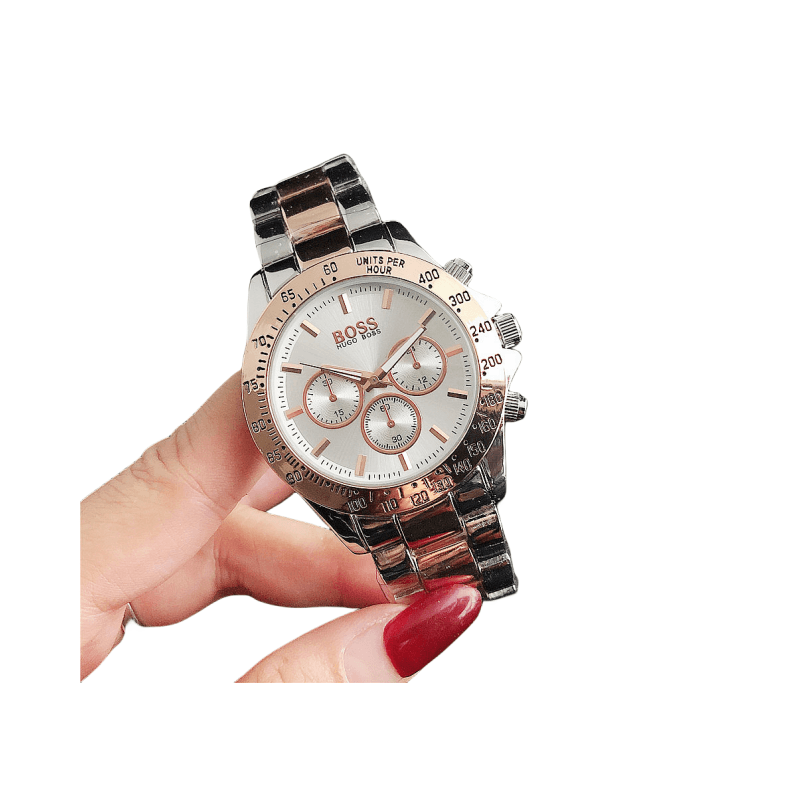 Montre à Quartz classique analogique numérique de luxe légère pour femmes, trois yeux, Six mains, diamants, alliage Emoji People, cadeau