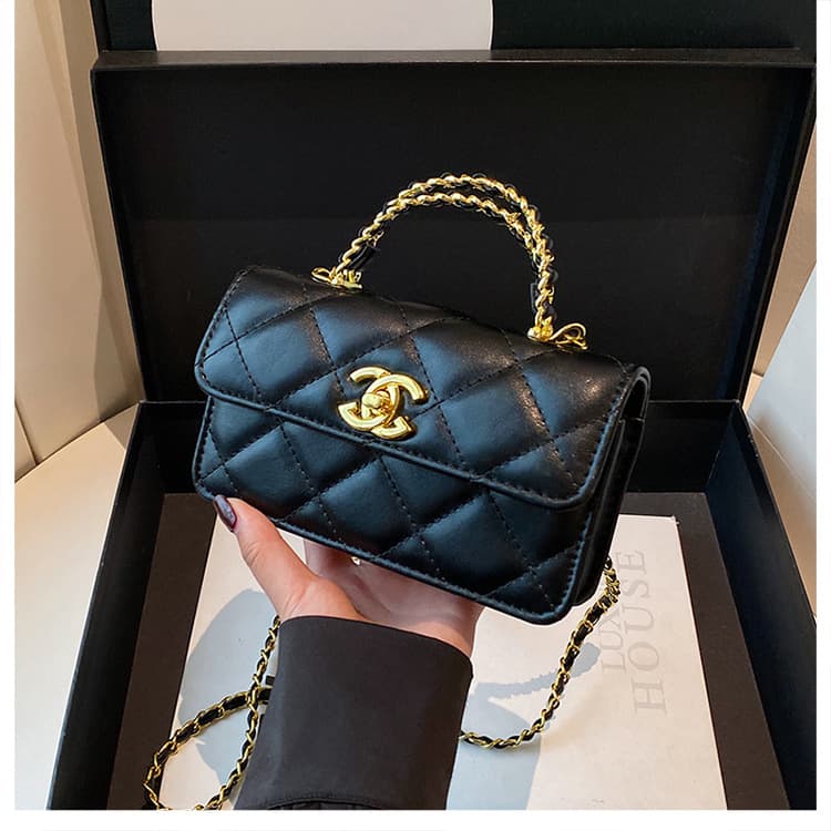 Sac matelassé léger de luxe style Chanel pour femme, collection 2026 : sac à chaîne, sac bandoulière, sac porté épaule, sac porté croisé et