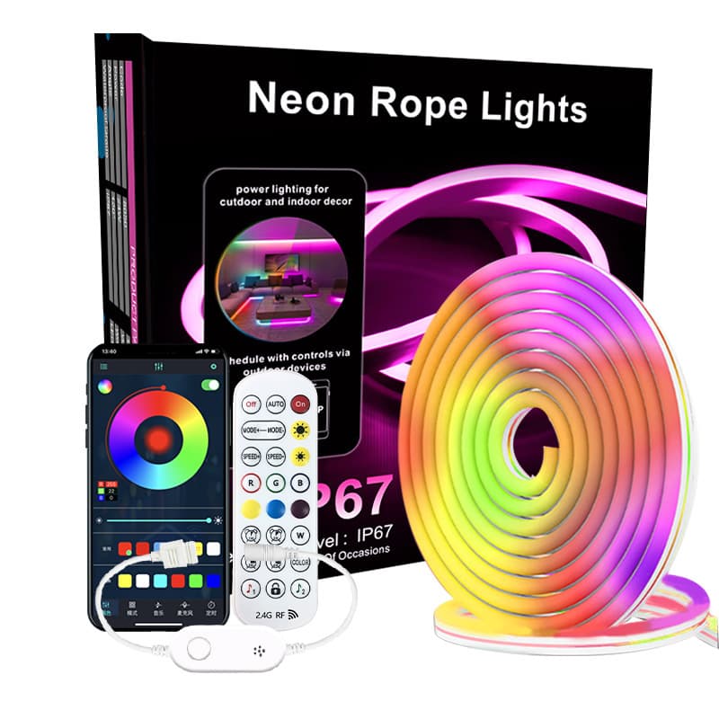 Home & Garden Offline Voice Neon Light Rgb Smart Bluetooth 2.4g Outdoor Light With Flexible Modeling Light 30 Meters Set In Stock